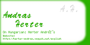 andras herter business card